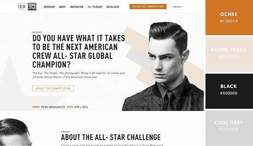 网站极简效果的配色方案